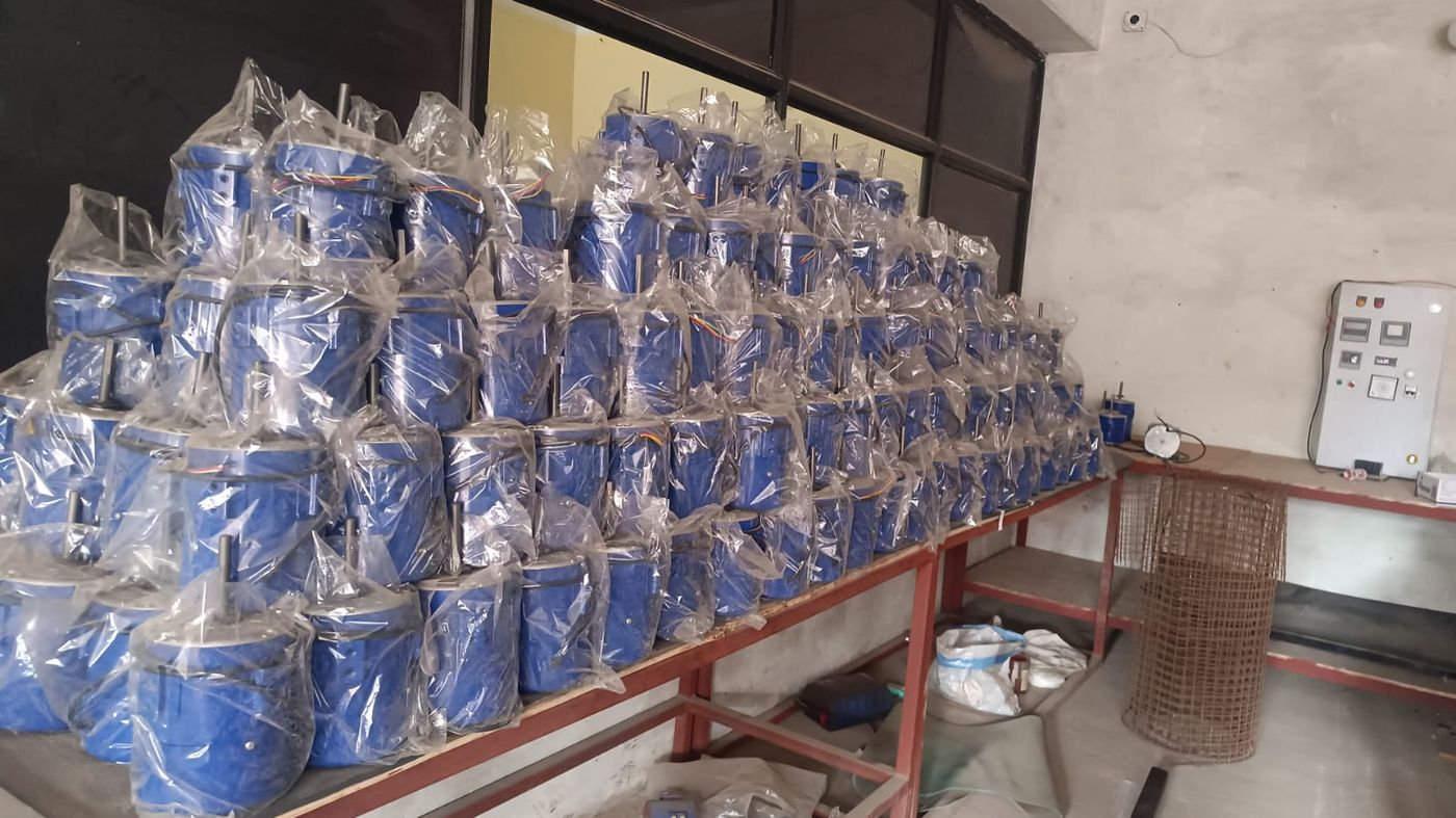 Motor lot packed for dispatch