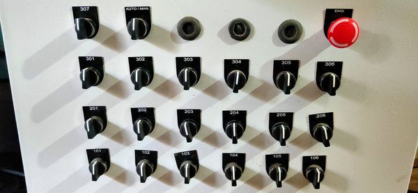 control panel selector switch layout